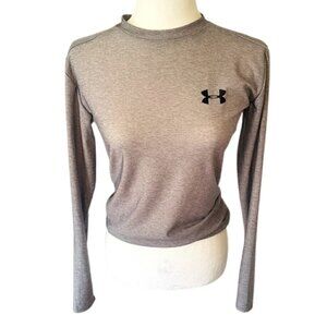 Under Armour Gray Top Shirt Women Size S Perfect for Ski, Sun, Pool, Hiking